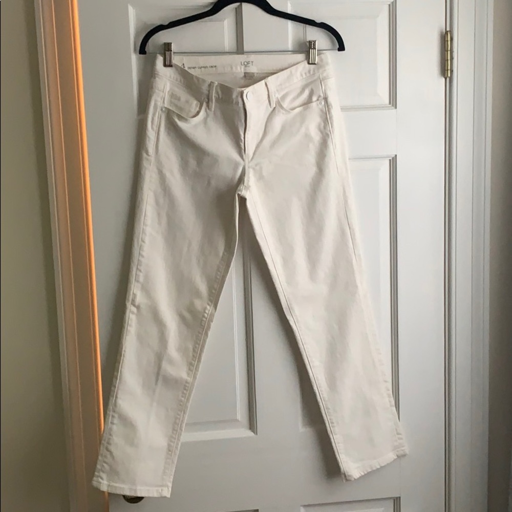 White side leg loft denim pants